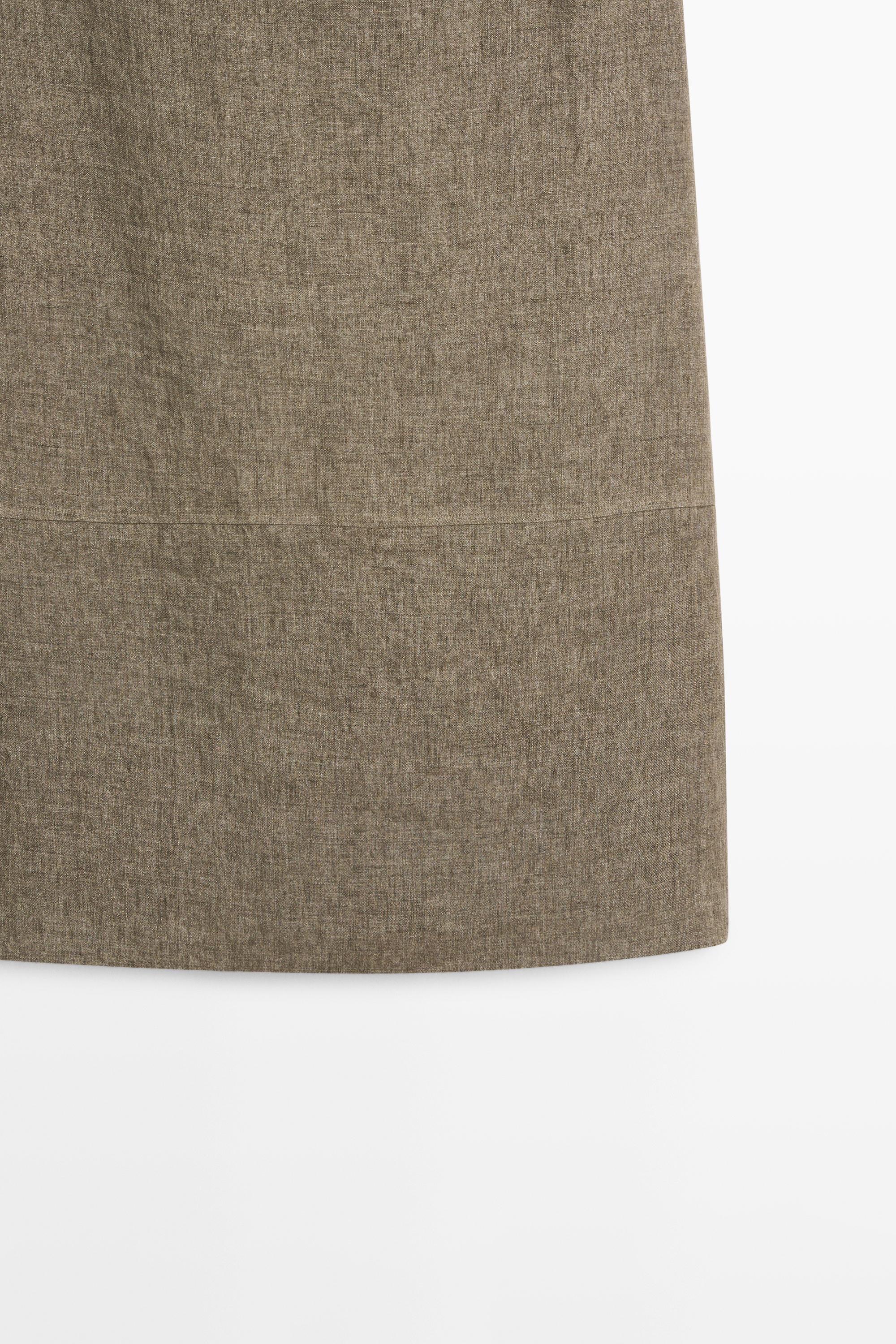 100% linen short dress